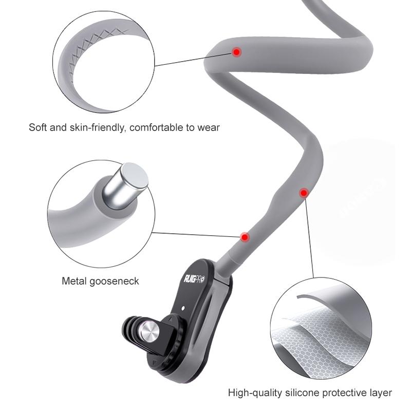 Flexible Neck Mount For Pov Viewing With Strap