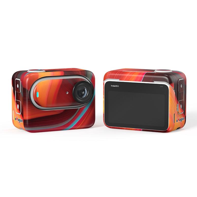 Carbon Fiber Style Body Sticker For Insta360 Go 3 Action Camera