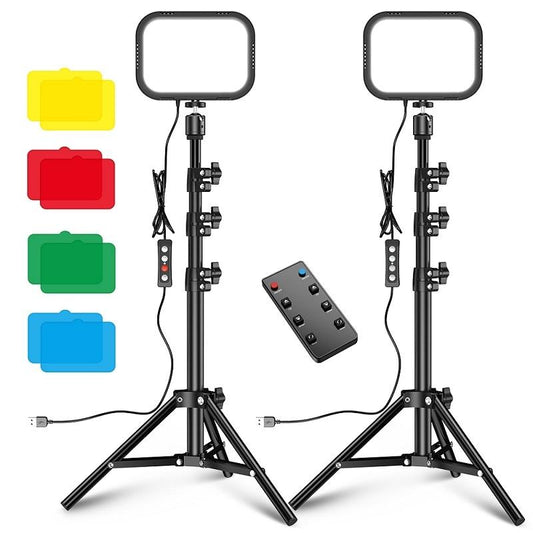 Live Portrait Soft Light Dual Bracket With Four-Colour Fill