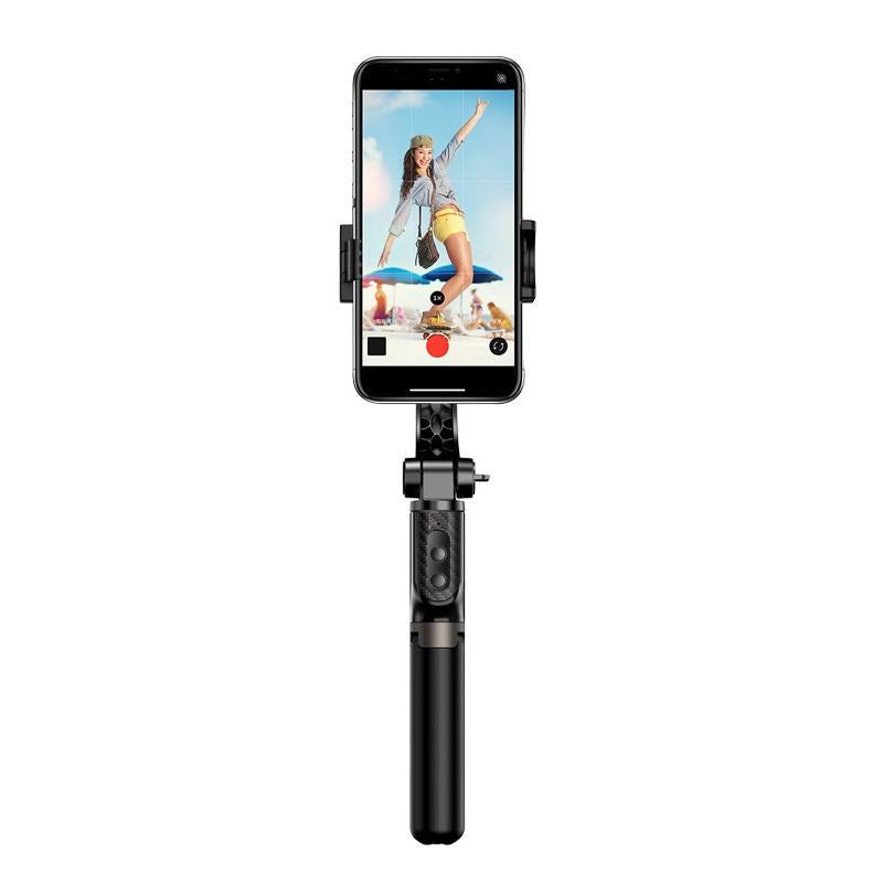 Foldable 3-In-1 Gimbal Stabilizer With Bluetooth Remote And Selfie Stick For Smartphones