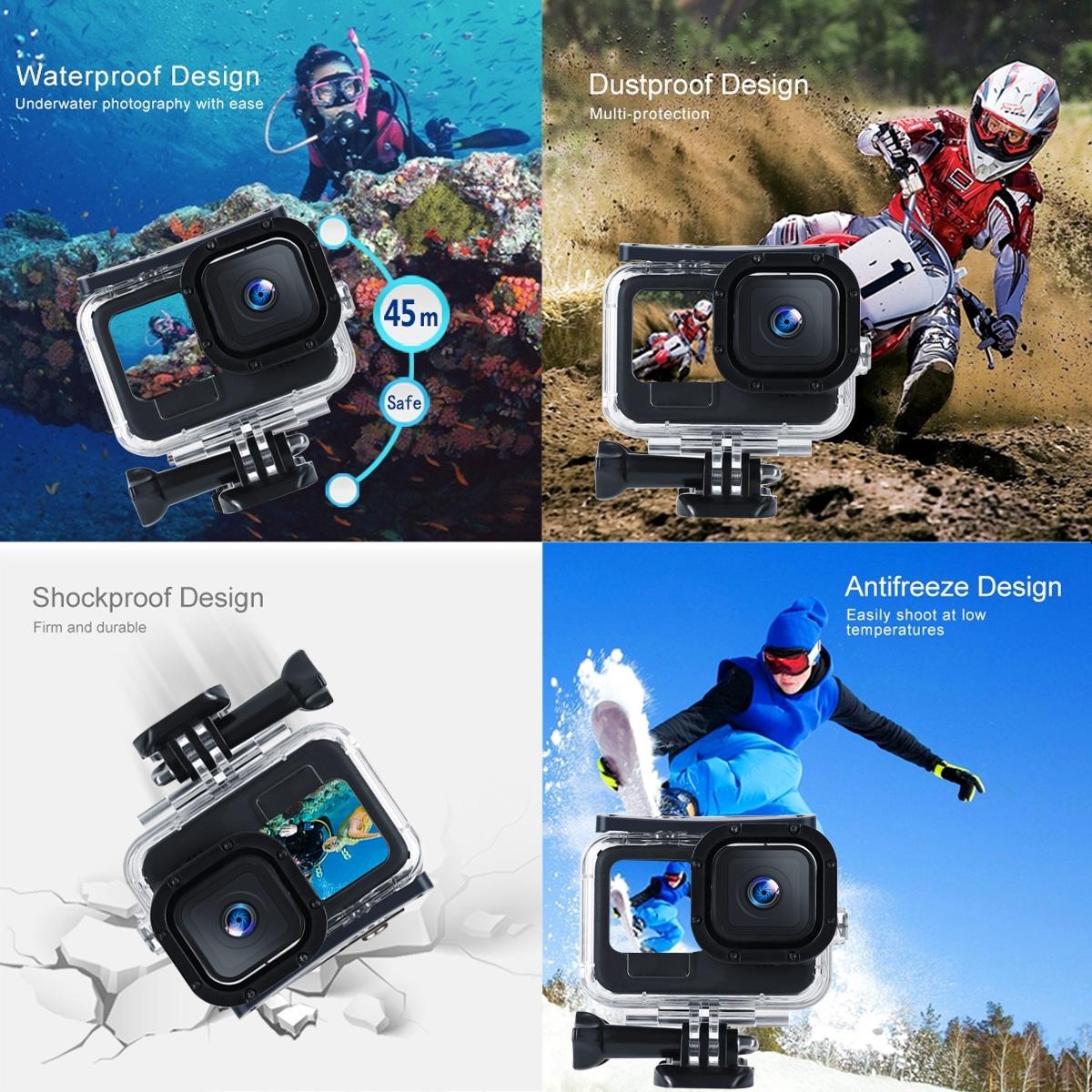 Waterproof Housing For Gopro Hero10 / 9 With Mount And Screw - 45M