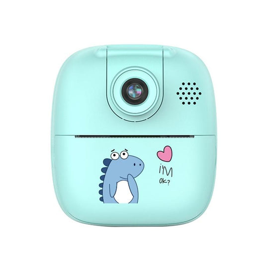 Blue Cartoon Kids Digital Camera With Rotating Lens - 16G Hd Print