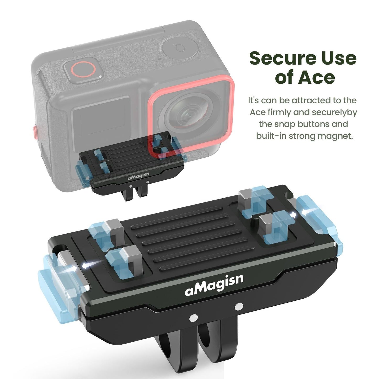 Amagisn Magnetic Quick Release For Insta360 Ace Pro Sports Camera