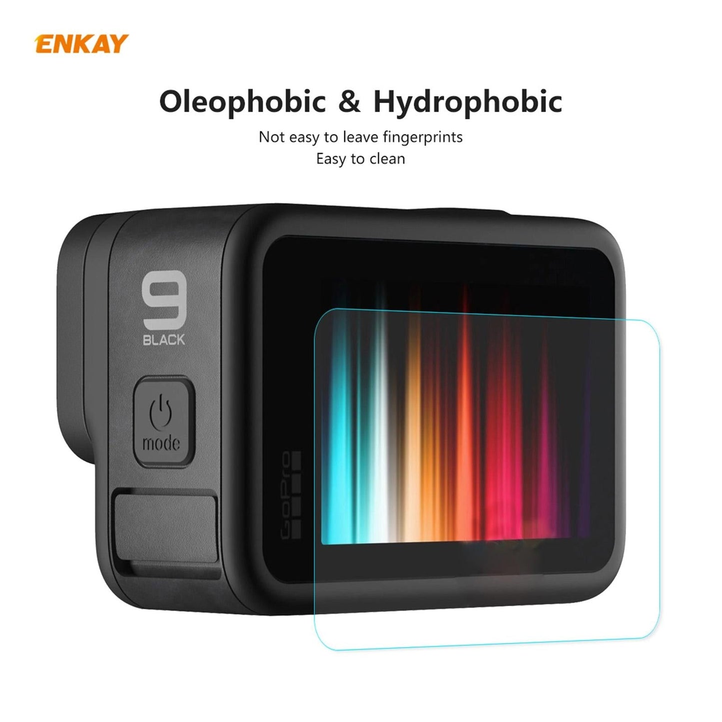 Enkay Hat Prince 3-In-1 Tempered Glass Film For Gopro Hero9 Camera Lens And Screen - 0.2Mm 9H 2.15D