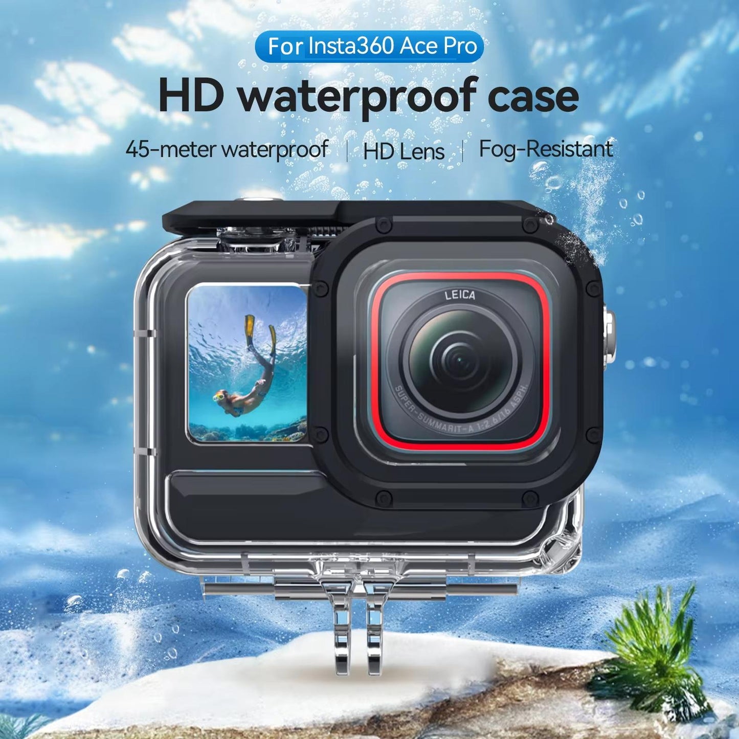 Waterproof Diving Housing For Insta360 Ace Pro Camera - 45M Depth