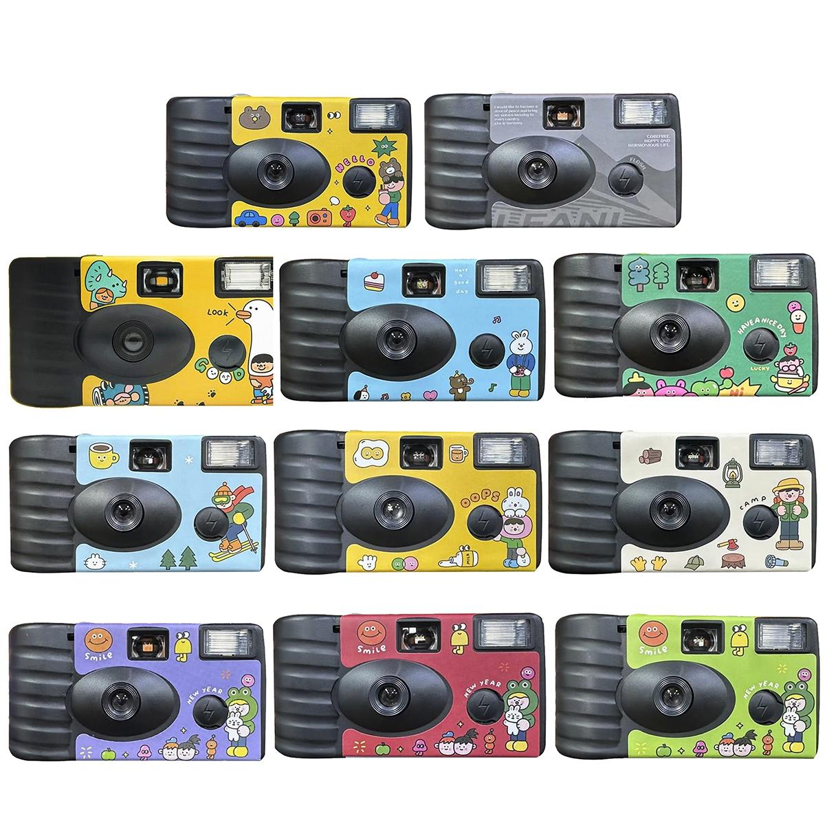 18 Retro Film Camera Stickers - Waterproof & Decorative No Camera