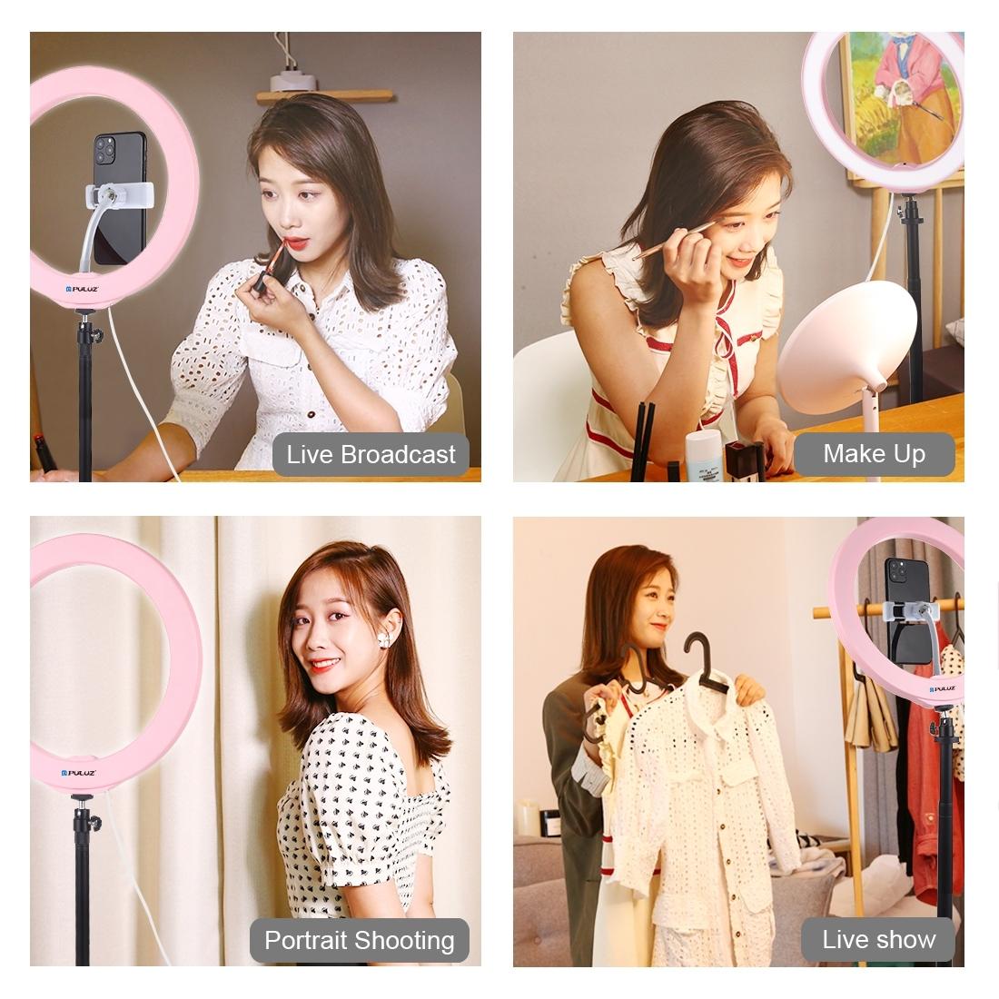 26Cm Dimmable Led Ring Light With Tripod And Phone Clamp