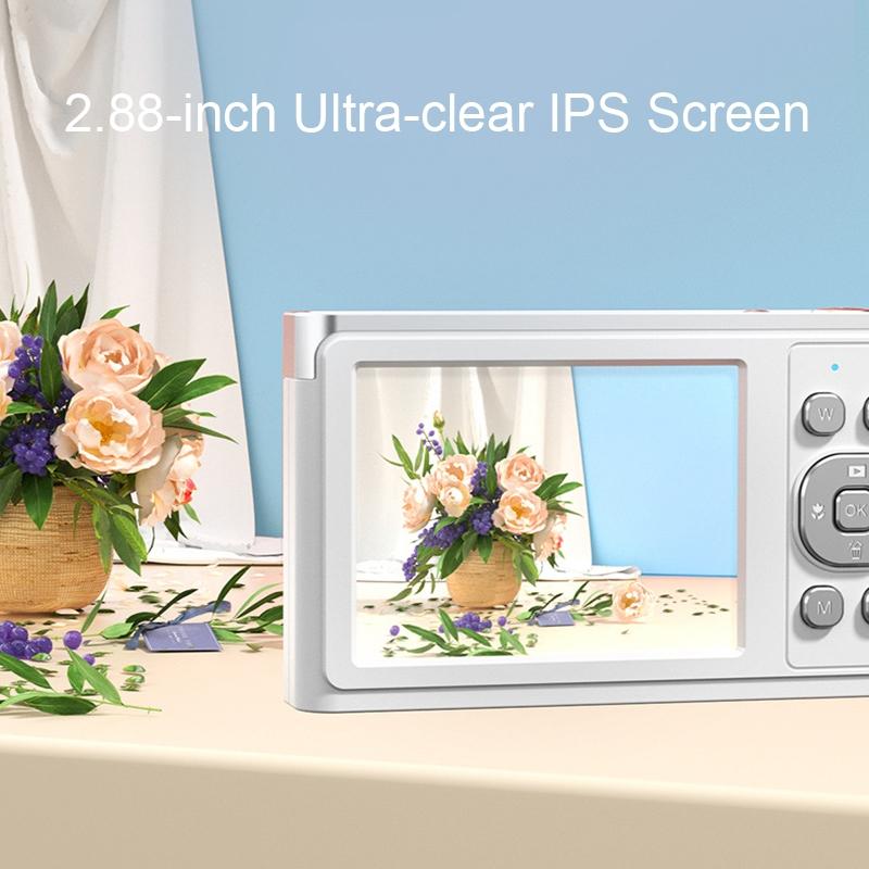 4K 8X Optical Zoom Telescopic Lens Digital Camera With Card Reader & 16G - White