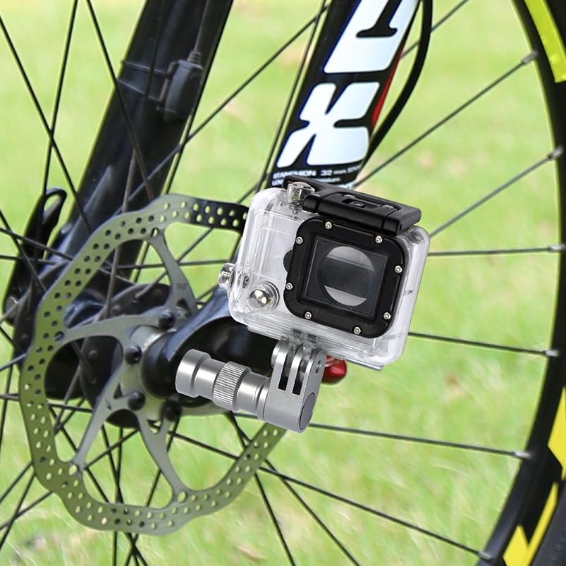 Universal Bike Wheel Mount For Gopro And Other Action Cameras - Adjustable