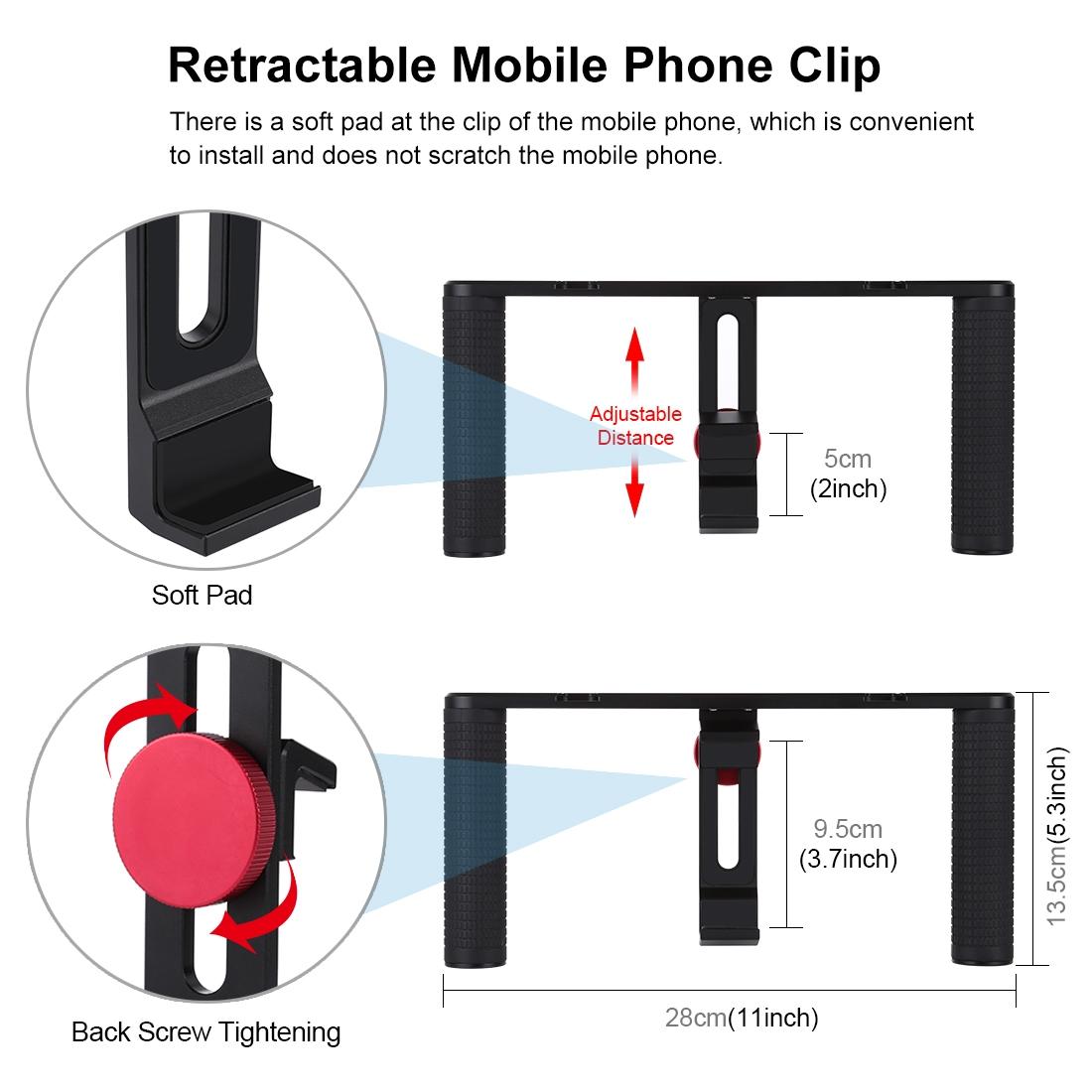 Smartphone Video Rig For Vlogging And Filmmaking - Stabilizer For Iphone Galaxy Huawei Xiaomi Htc Lg Google And More