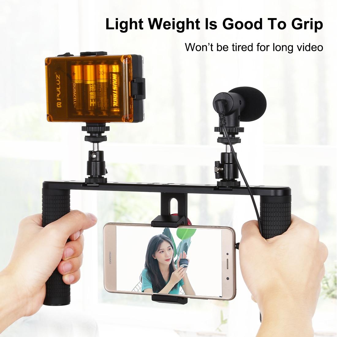 Smartphone Video Rig For Vlogging And Filmmaking - Stabilizer For Iphone Galaxy Huawei Xiaomi Htc Lg Google And More