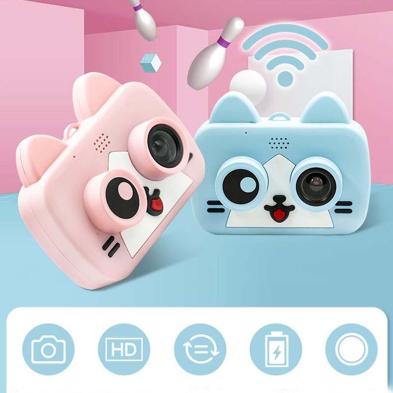 2.0 Hd Screen Wifi Children'S Digital Camera With 12Mp Cartoon Design And Fun Photography - 2 Screen Wifi Cartoon Design Fun Photography