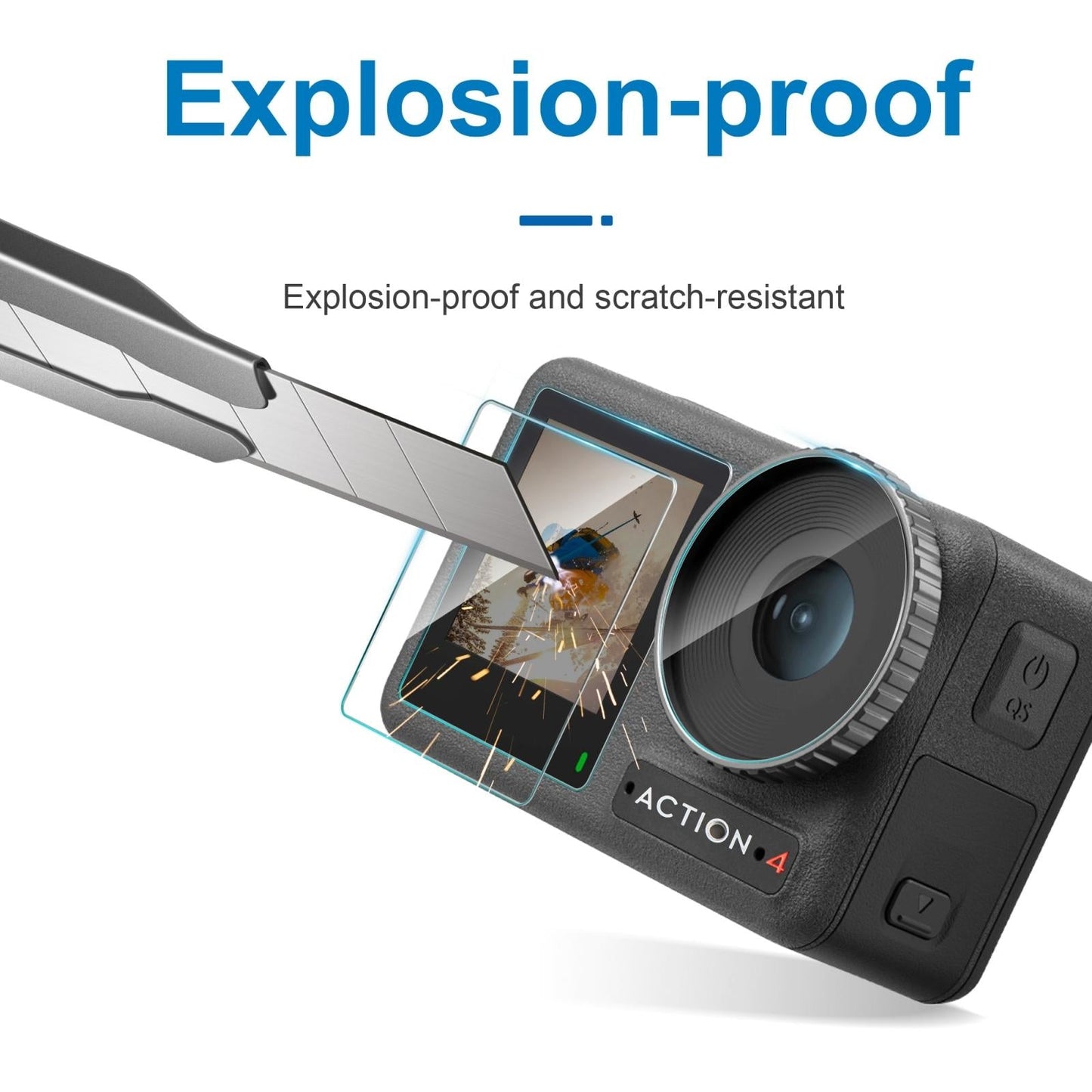 Tempe Glass Lens Protector For Dji Action - 3-In-1 Set