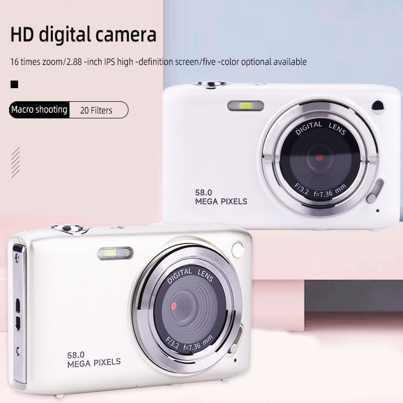 Portable 16X Zoom Hd Digital Camera With 2.88 Ips Screen