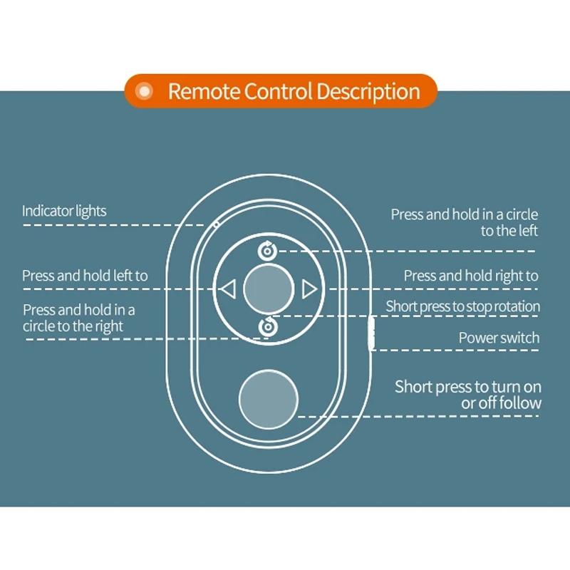 Intelligent 360 Degree Follow Gimbal Camera With Ai Face Recognition - Black