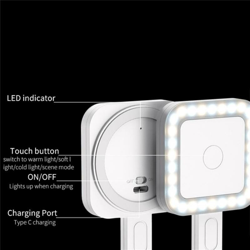 Portable Magnetic Selfie Light For Live Streaming And Skin Beauty