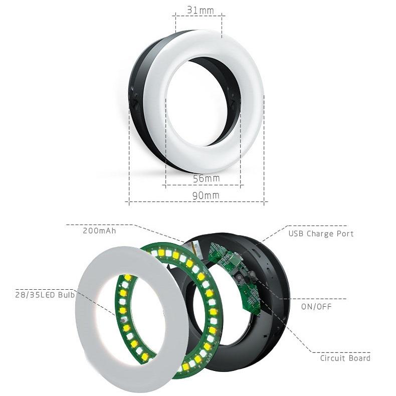Selfie Ring Light For Mobile Phones - Beauty Enhancer