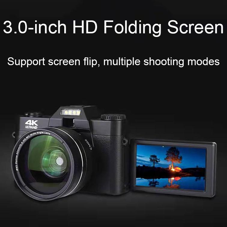 Retro Foldable 48Mp 4K Hd Digital Camera - Simple Version