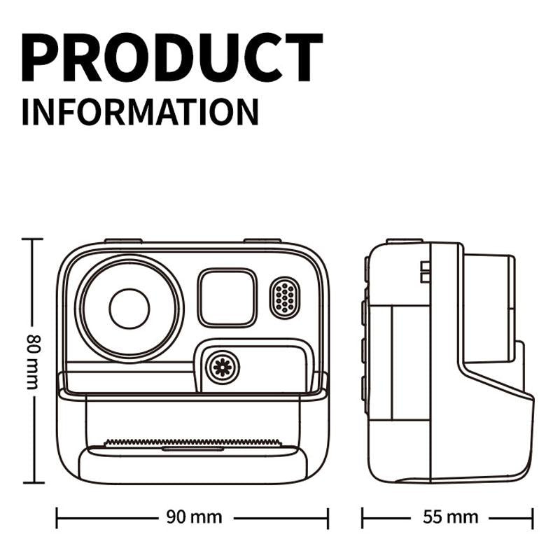 2-Inch Dual Lens Instant Print Camera For Children - 4800W Pixel