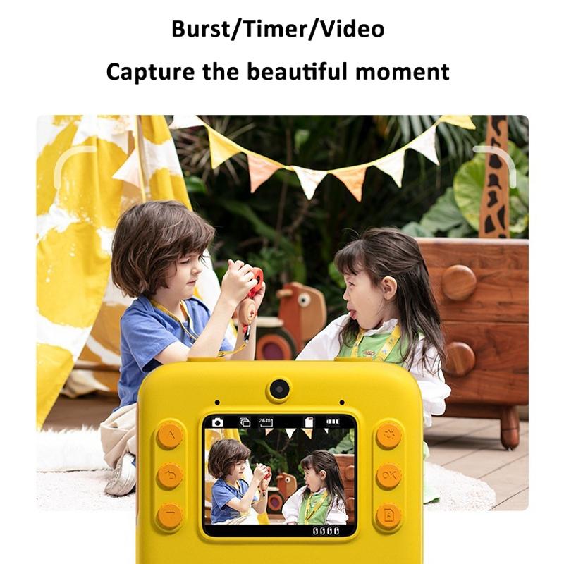 2-Inch Dual Lens Instant Print Camera For Children - 4800W Pixel