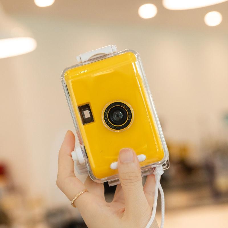 Retro Waterproof Camera With Disposable Film - Cute White Shell