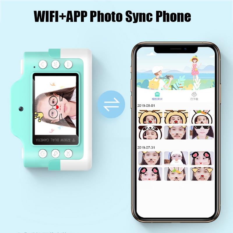 Fun Cartoon Hd Digital Camera For Kids With Wifi And 16Gb Tf - Educational Toy