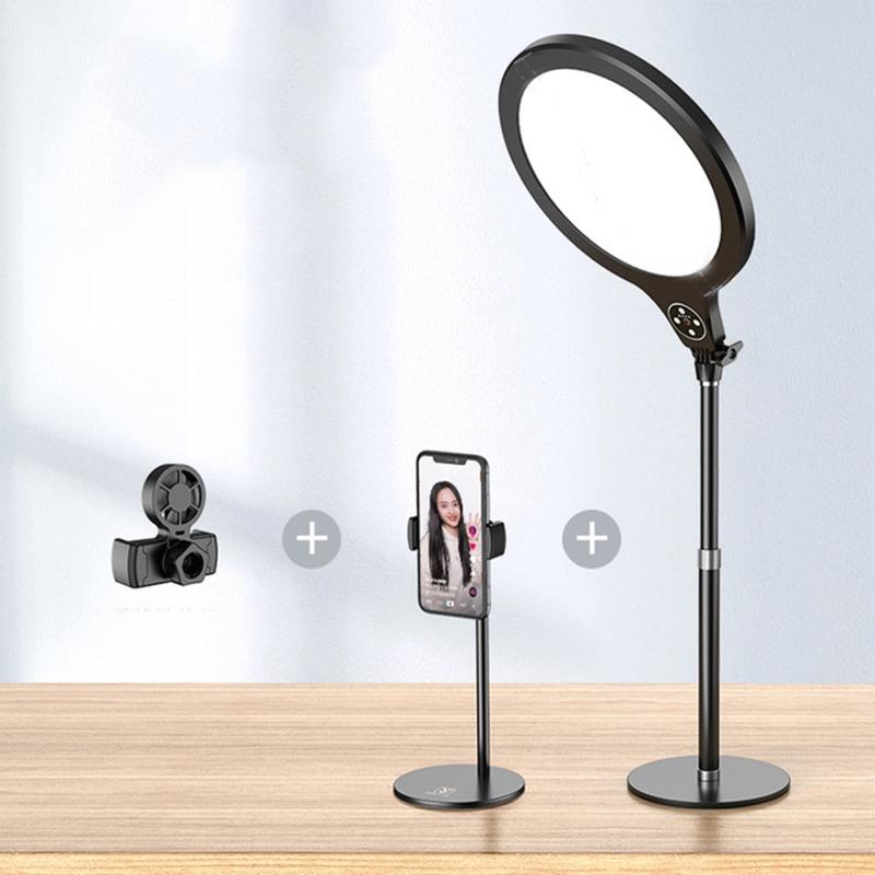 26Cm Live Broadcast Beauty Light Bracket With Cooling Bracket - Medium Version Black