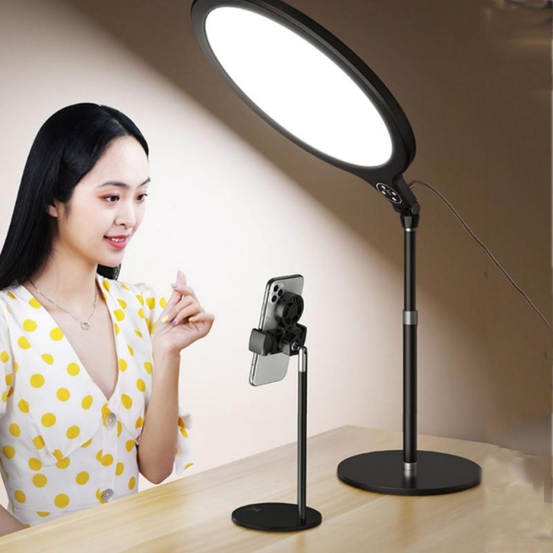 26Cm Live Broadcast Beauty Light Bracket With Cooling Bracket - Medium Version Black