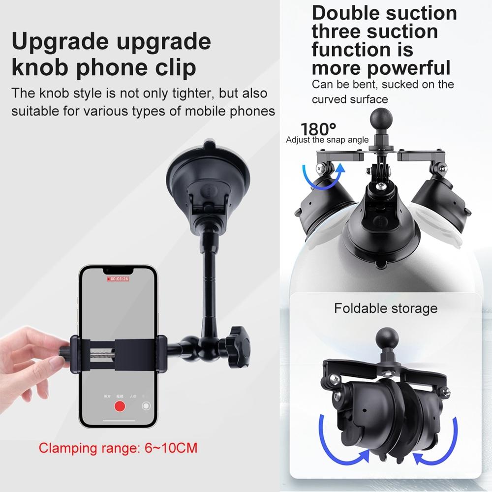 Articulating Magic Arm With Suction Cup Phone Mount