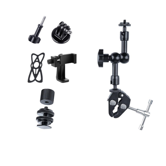 7 Articulating Magic Arm With Phone Clamp & Large Claws - Black