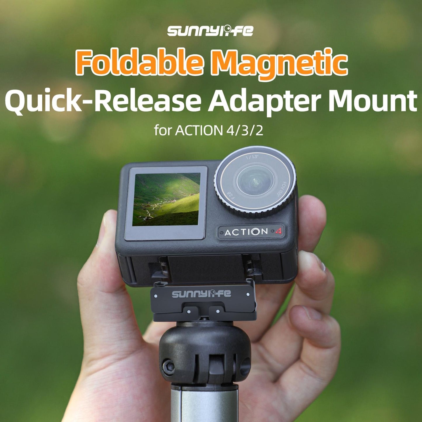 Magnetic Adapter Mount For Dji Action Cameras - Compatible With Action 2 3 And 4