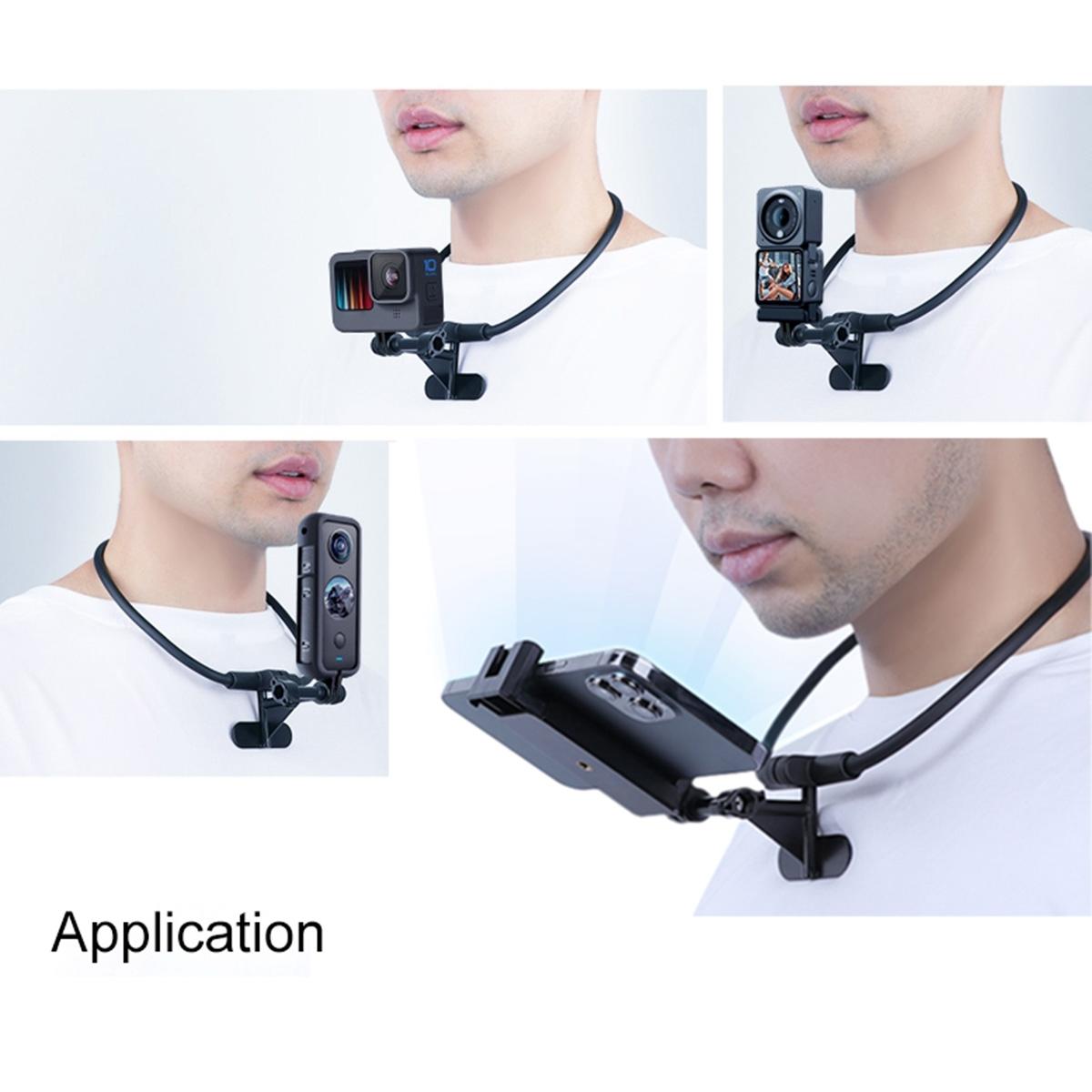 Neck Phone Camera Holder With Phone Clamp - Hands-Free & Extended