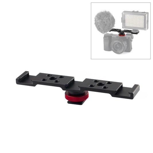 Triple Cold Shoe Bracket Mount - Black