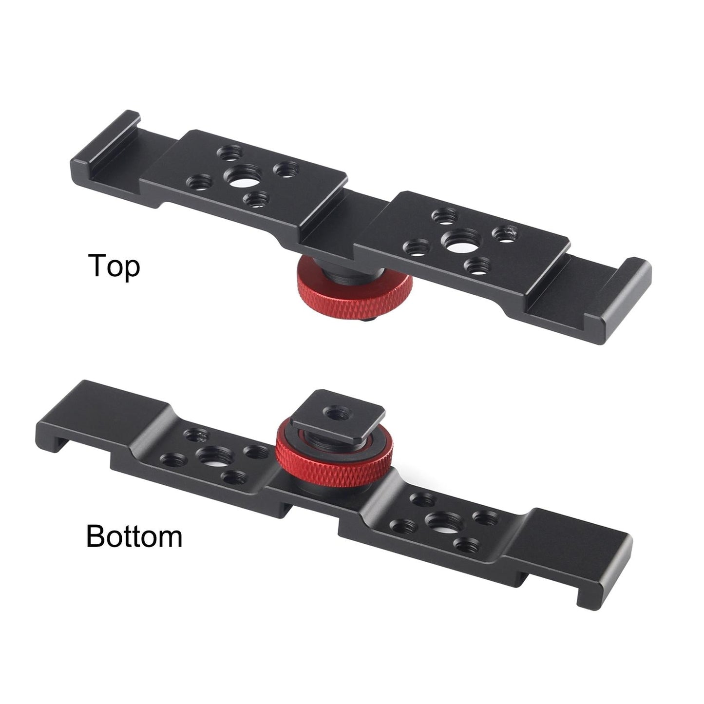 Triple Cold Shoe Bracket Mount - Black