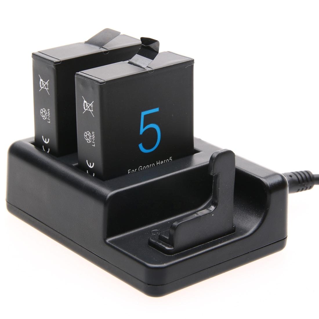 Remote Control Charger For Dual Batteries With Usb Cable For Gopro Hero7 / 6 / 5