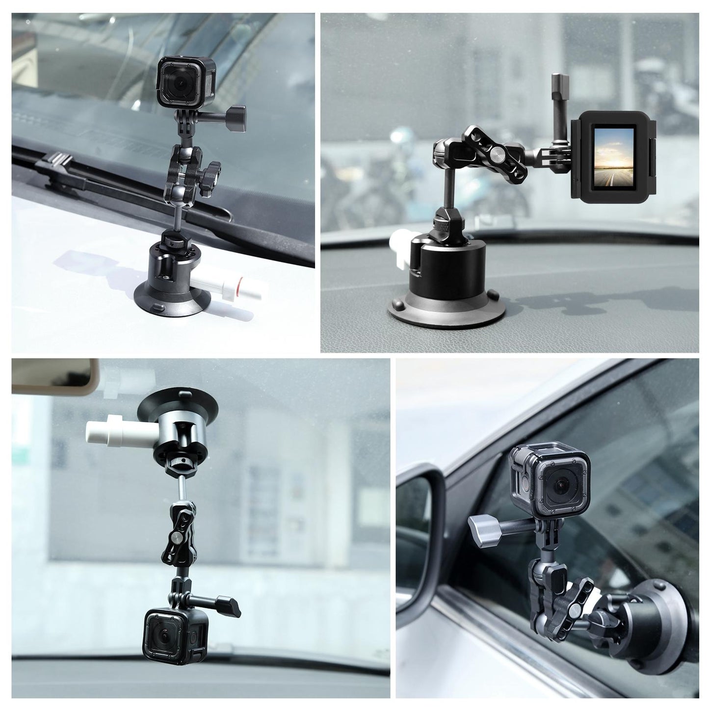 Aluminum Alloy 3 Car Suction Cup Mount