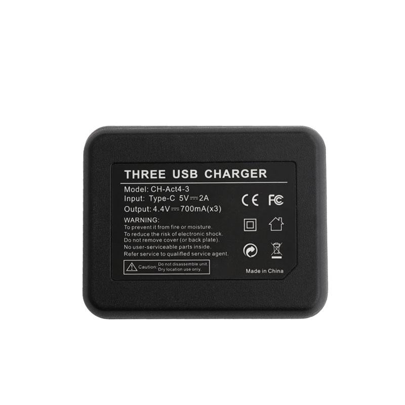 Tri-Slot Charger For Dji Action Batteries