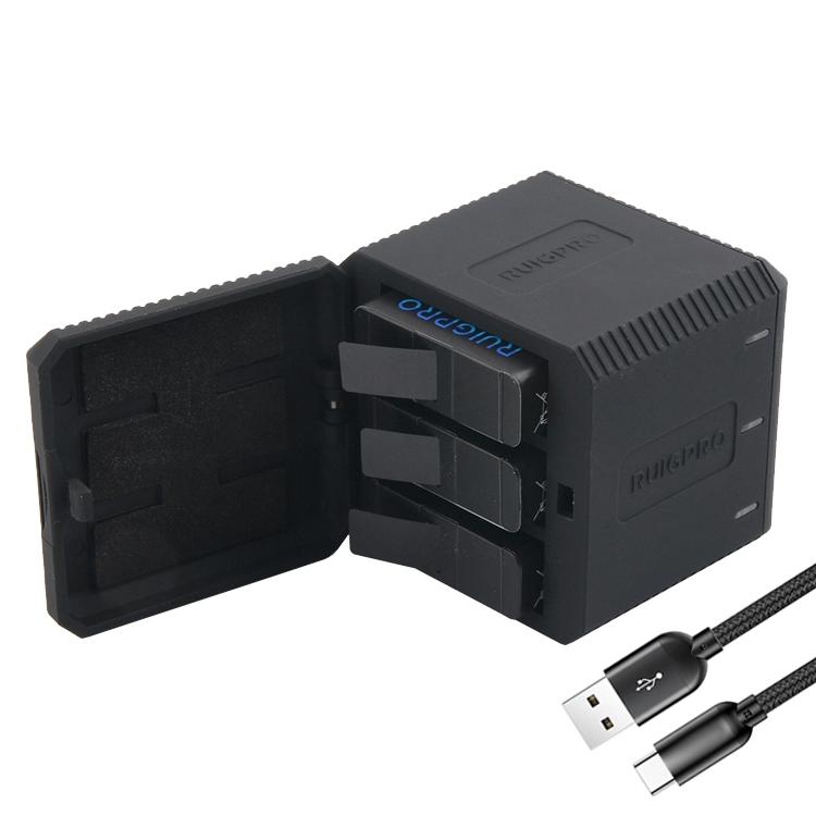 Triple Usb Charger Box For Gopro Hero6 / 5 With Led Indicator And Cable