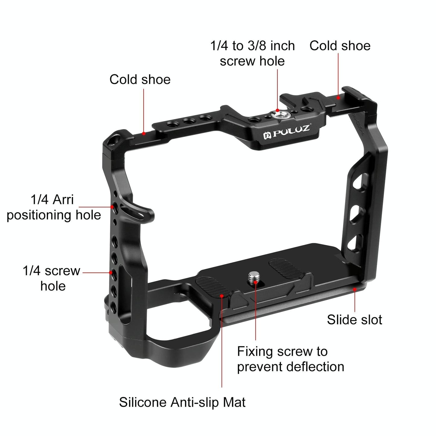 Sony A7 Camera Cage Stabilizer Rig - Metal Black