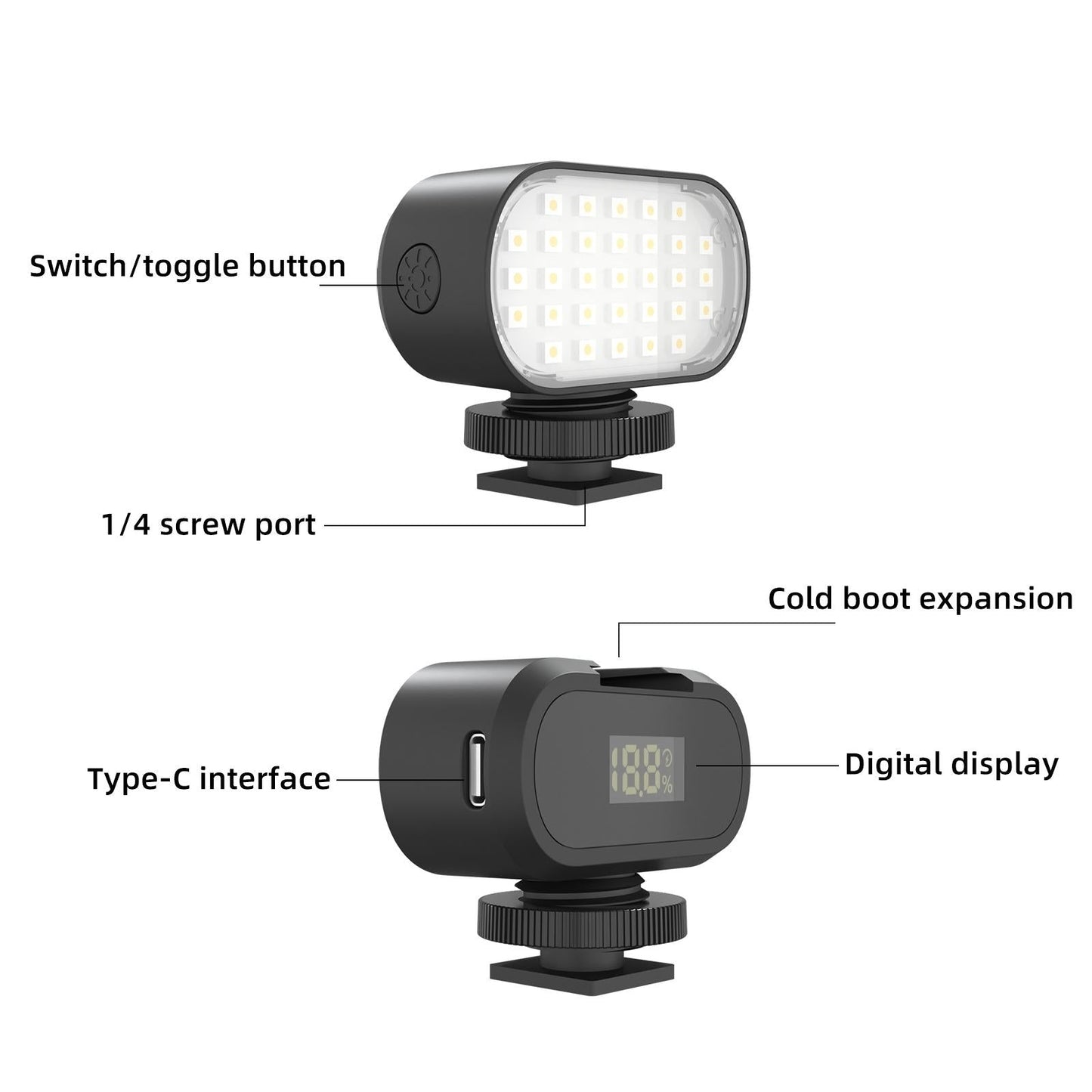 Switchable 6-Colour Led Beauty Fill Light For Live Broadcast And Photography
