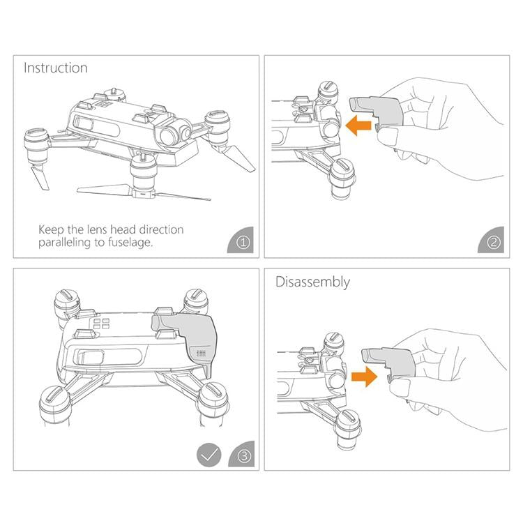 Protective Gimbal Hood For Dji Spark Camera - Compact Design