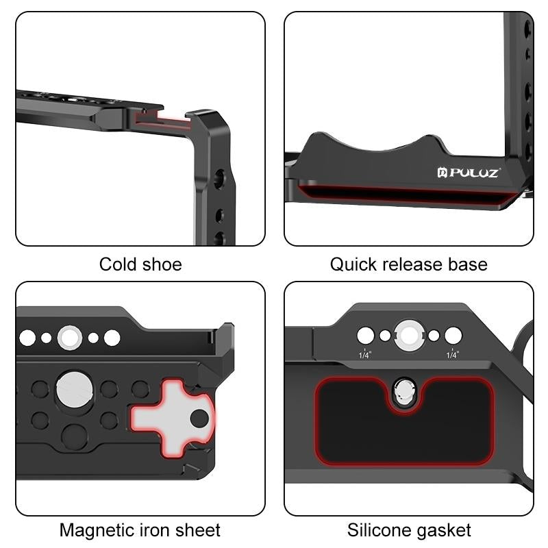 Aluminum Camera Cage For Sony Zv-E1 Stabilizer - Black