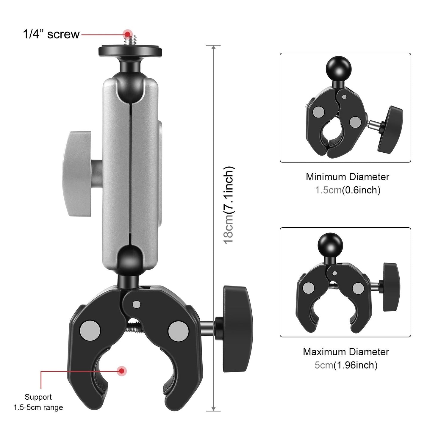 Motorcycle Pliers Mount With Adapter And Screw