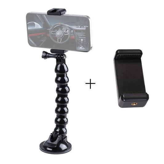 Flexible Suction Cup Mount With Phone Clamp - 1 / 4 Jaws