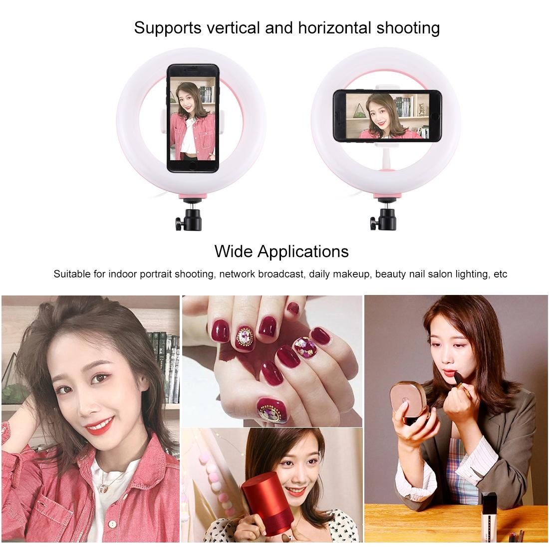 20Cm Usb Dual Colour Led Ring Light With Phone Clamp