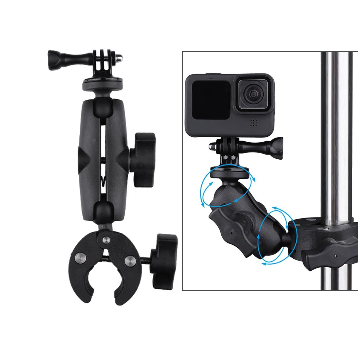 Adjustable 360 Degree Action Camera Clamp Holder - Extended Version