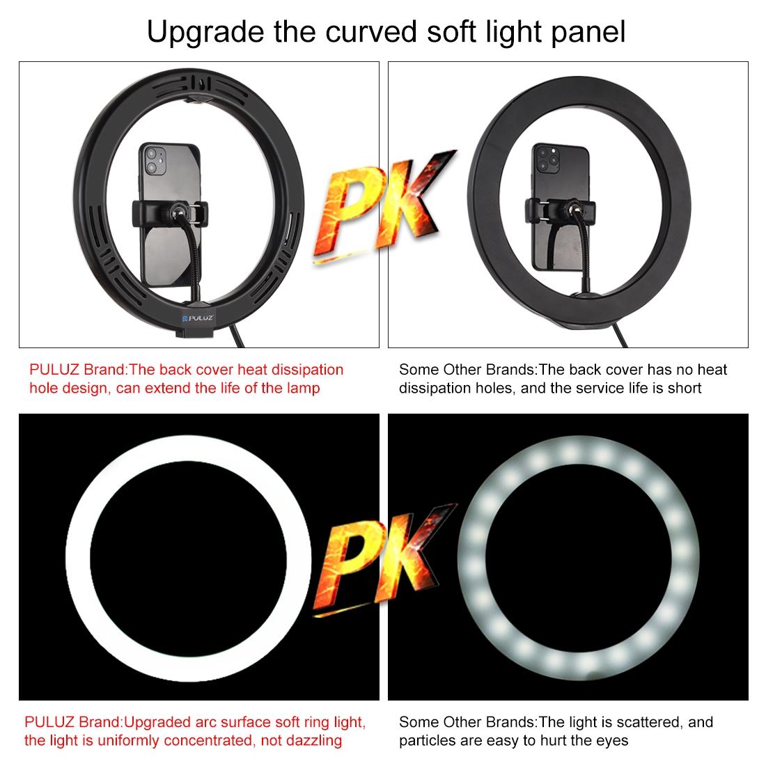 7.9 Ring Light With Usb 3 Modes Dual Colour Phone Clamp