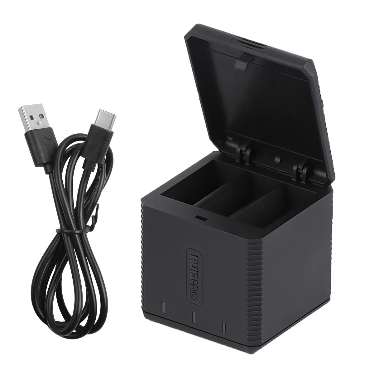 Triple Usb Charger Box For Gopro Hero9 / 10 With Indicator Light And Cable