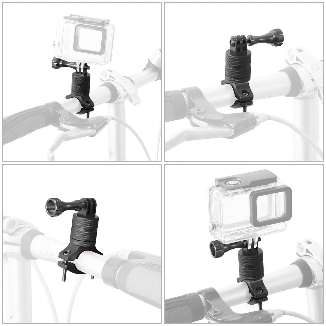 Action Camera Bicycle Mounting Bracket - Aluminum Alloy Clip
