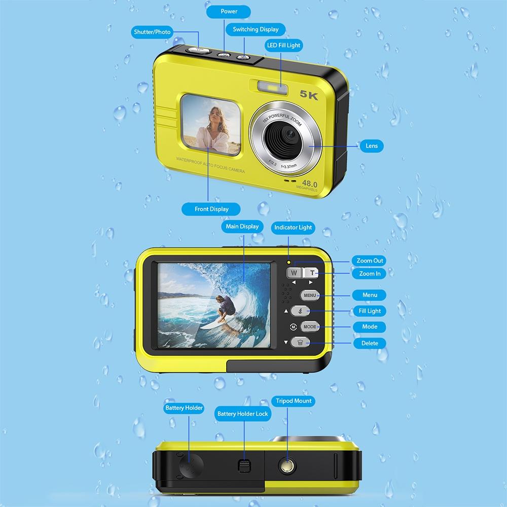 Waterproof 48Mp Dual Screen Outdoor Camera - Wdc901